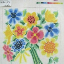 Jean Smith Sister Boutique 1 Handpainted Needlepoint Canvas 14x14 13ct