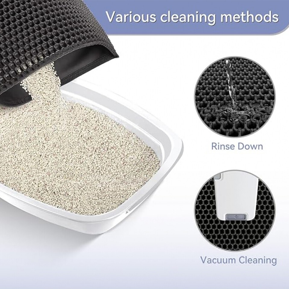 DoubleLayer Cat Litter Tray Mat NonSlip Washable Pet Cats Litter Box