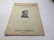 Richard Strauss Album Low Voice Ten Songs and Two Duets vintage Boosey  Hawkes