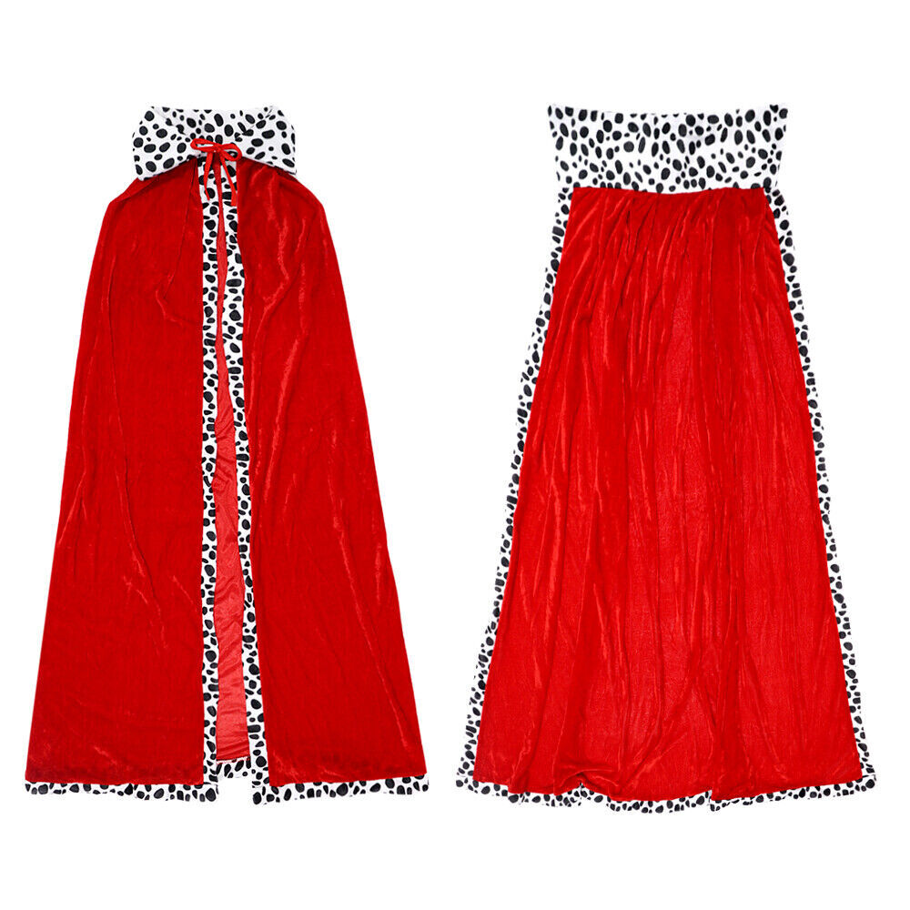 Kids Halloween King Queen Robe Cape+Kings Cosplay Cloak Fancy Dress