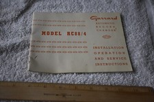 Garrard Model RC88/4 RC 88 Record Player / Turntable Owner / User Manual Orig 