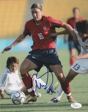 Team USA Abby Wambach Autographed Signed 8x10 Photo JSA COA B
