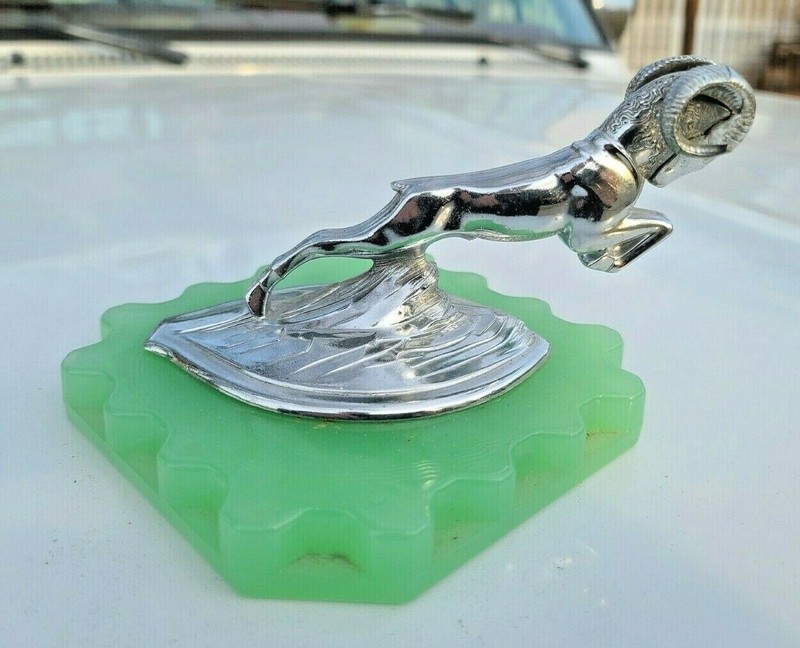Vintage 1930s Dodge Ram Car Truck Radiator Cap Hood Ornament Mascot 383078