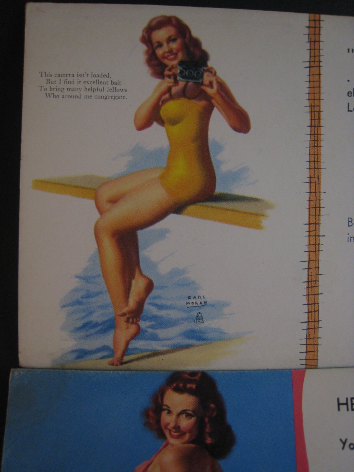 Lot of 21 Vintage Ink Blotters MidCentury Pin Up Art EARL MORAN 9"x4