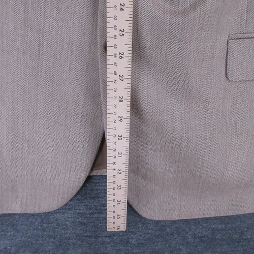 Jos A Bank Sport Coat Mens 48 Long Beige Herringbone Silk Camel Hair - Picture 3 of 9