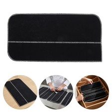 5Pcs Silverware Storage Bags Felt Anti Tarnish Flatware Organizer Roll Black