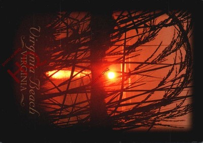 Ansichtskarte>>Virginia Beach, Broad Bay, Sonnenuntergang