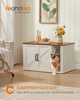 Feandrea Katzenhaus, Katzenklo-Schrank modern,Vordereingang,als Sideboard