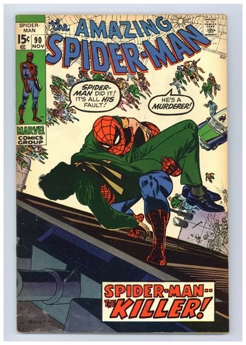 Amazing Spider-Man 90 (VG-) Gil Kane DEATH of CAPT STACEY 1970 Marvel Comic h164