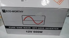 ECO-WORTHY 12V 600W Pure Sine Wave Inverter - AC Output, USB Output Port *Tested