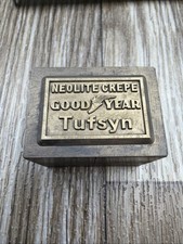 NEOLITE GOODYEAR TUFSYN Printers embossing Metal Die Block