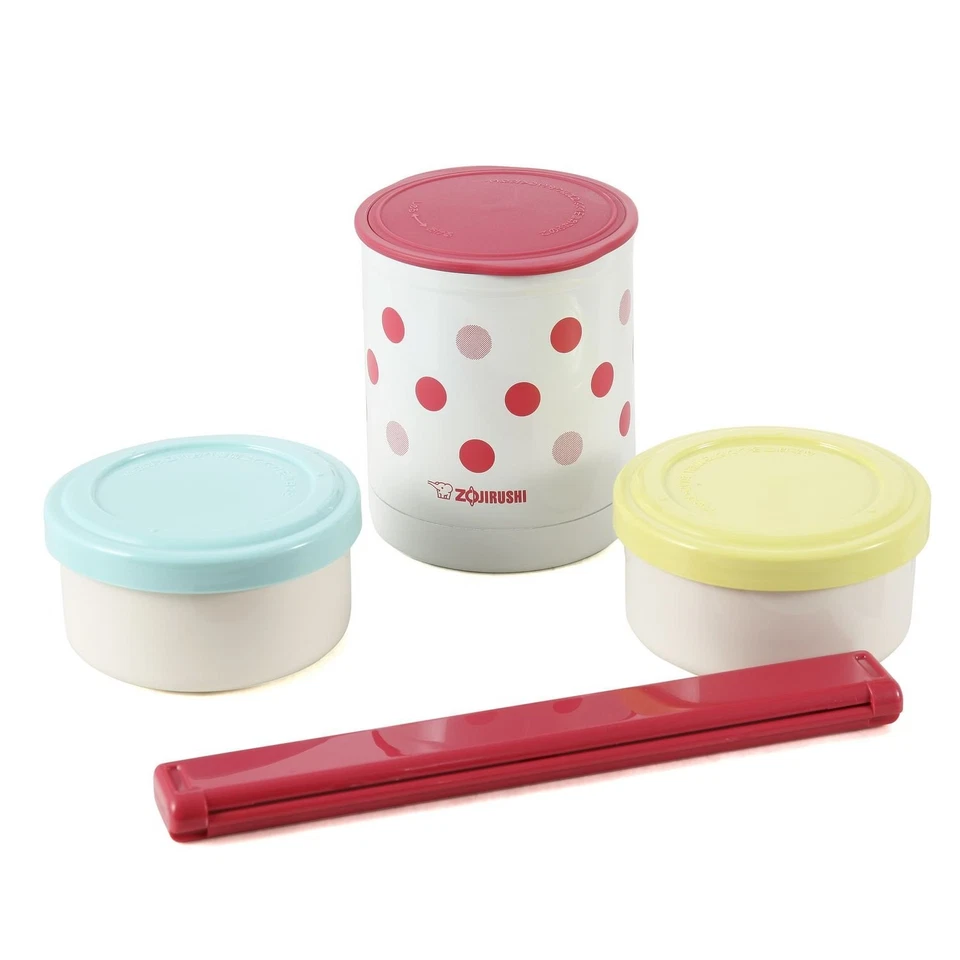 ZOJIRUSHI Tarro con capucha de acero inoxidable aislamiento térmico lonchera Multidot Japón Foto 4 de 4