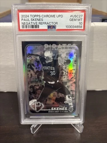 2024 Topps Chrome Update Series Paul Skenes #USC27 Negative Refractor RC PSA 10