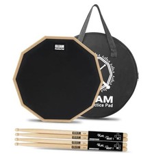 12" Drum Practice Pad with Carrying Bag 2 Pairs - Rubber - Rubber