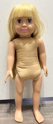 Vintage 1996 Fibre-Craft 17  Soft Body Doll Eyes Open/Close Blonde Blue Eyes