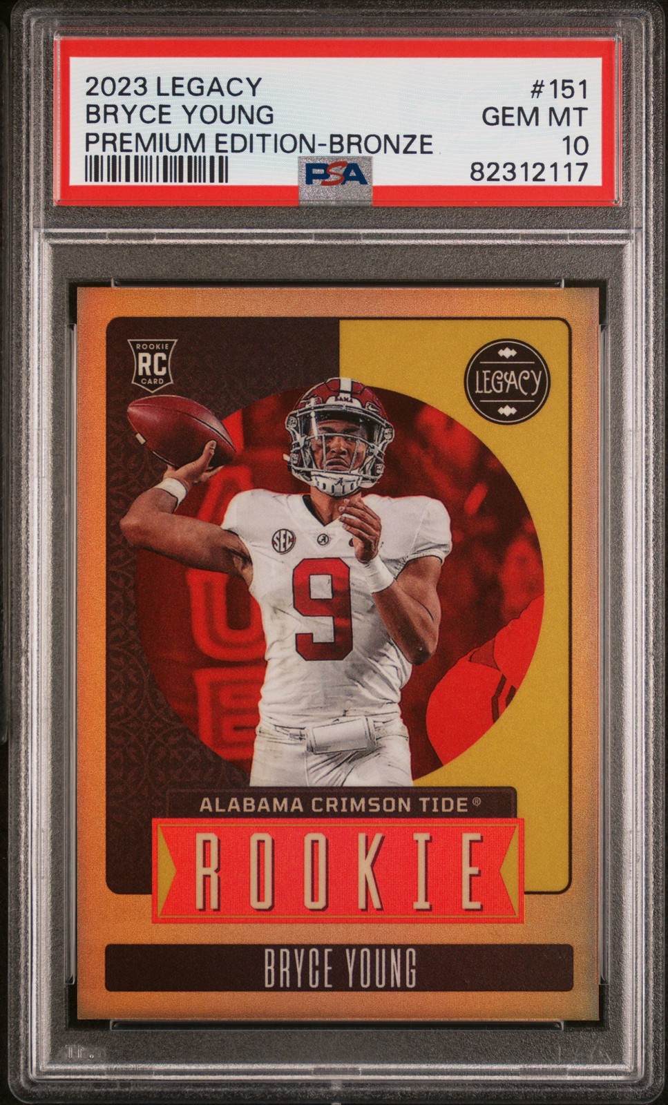 Bryce Young Panini Legacy #151 Premium Edition Bronze