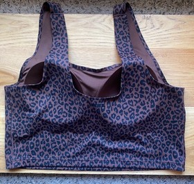 Victoria's Secret PINK Size: XL Relay Longline Sports Bra Leopard Print 