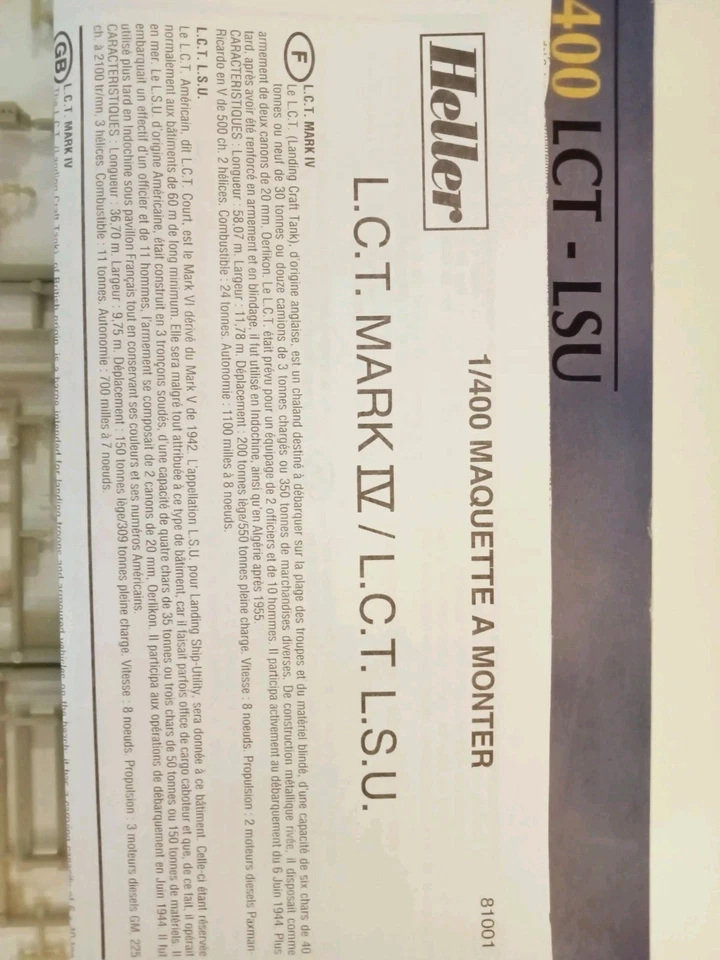 LCT-LSU Modellino Nave Da Sbarco Militare, 1/400, n. 81001, Heller - Immagine 4 di 4