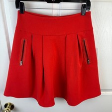 Maeve Anthropologie Orange Skirt Zip Pocket Size 6 New NWT Women's