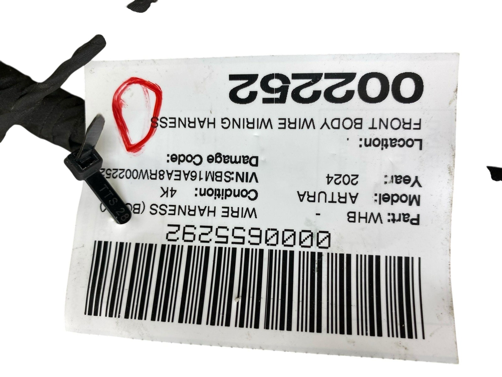 2024 MCLAREN ARTURA FRONT BODY WIRE WIRING HARNESS 16MB474CP OEM