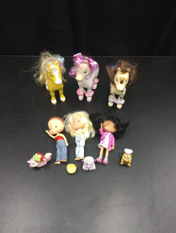 Lote De Colección De 3 Ponis de Relleno Fresa Shortcake ~ Batido/Pastel de Miel/Masa para Galletas Foto 2 de 4