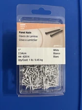 Hillman 42014 White Hardened Steel Colored Panel Nails 1 in. Brand New