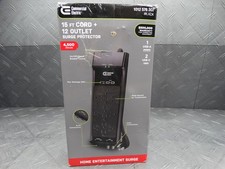 Commercial Electric 15 ft. 12-Outlet Surge Protector Braided Cord w/ USB Ports