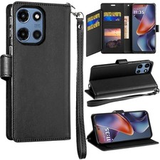 For Moto G 5G 2025/2026 Phone Case Magnetic Snap Wallet Flip Card Slots Cover