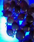 vintage long beaded Cherry Red genuine Amber Bead Necklace caged pendant gem — photo 9
