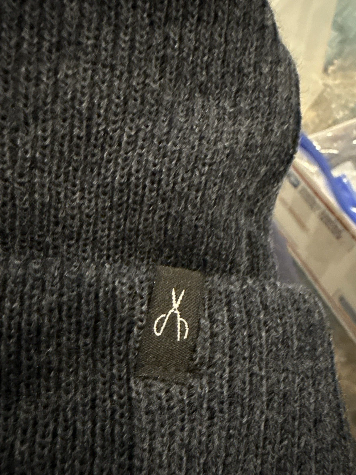 Men’s Ribbed Knit Beanie Hat Navy Blue Cuffed Winter Cap NWT MSRP $34