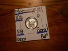 1941D Mercury Dime Gem BU+ BEAUTY!!!! PQ!!!! Full Bands!!!! COOOOOOOL!!!!!