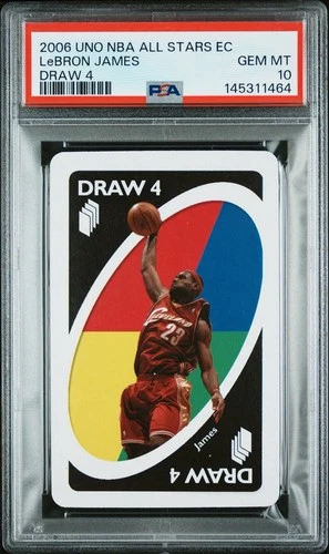 2006 Uno NBA Eastern Conference LeBron James Draw 4 PSA 10 Cleveland Cavaliers