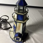 Vintage Decorative Tiffany Style Stained Glass Electric Lighthouse Accent Lamp