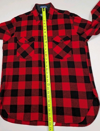Vintage Pendleton Board Shirt Flannel Buffalo Plaid Wool Late 60's-70s Men's XL - Picture 8 of 9