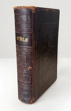 Antique Old & New Testaments, Glasgow, William Collins And Co. 1860 Bible 5.5”
