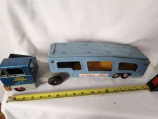 Vintage Tin Friction Powered AUTOMOBILE CARRIER TRUCK  -NICE - B45