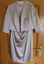 Young Couture Damen by Barbara Schwarzer -elegantes Kleid m. Jacke~creme~Gr. 46