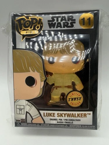 New Funko Star Wars POP! Pins Luke Skywalker Large Enamel Pin - Disney- Chase
