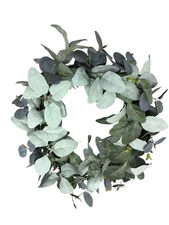 16 in Eucalyptus Wreath for Front Door Wall Artificial Greenery Leaf New