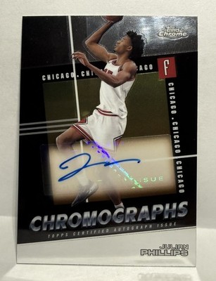  2025 Topps Chrome #C-JP Chromographs Autograph Julian Phillips - Chicago Bulls