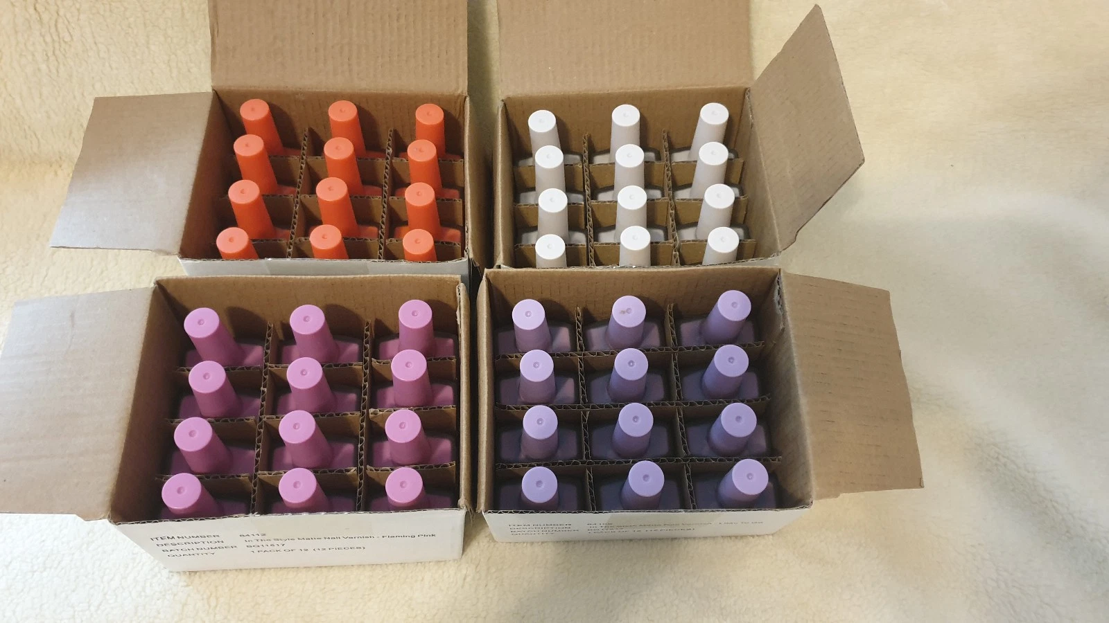 Job Lot 48 new Bottles Nail Varnish NEW IN THE STYLE 101 4 x 12 colours
