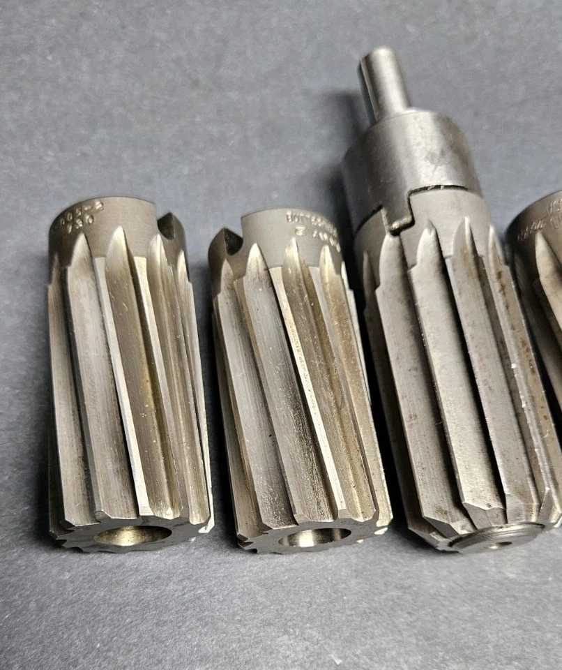 6pc Shell Reamer & Arbor Lot 1⅜" 1-5/16" 1-9/32" HSS RH Cut Machinist Tool - Image 3 of 4