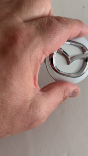 Set of 4 Mazda Silver Wheel Center Caps 2 1/4 Inch Hubcaps CX5 CX9 3 6 RX-8 - Video 1 of 1