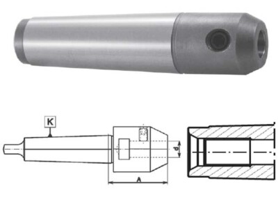 MT #5 Shank 1-1/2'' End Mill Holder w/Draw Bar Thread for CNC/Manual Lathes