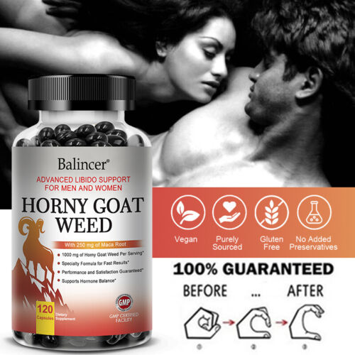 Extra Strength 1000 Mg Hormy Goat Weed - Non-GMO - Free Shipping