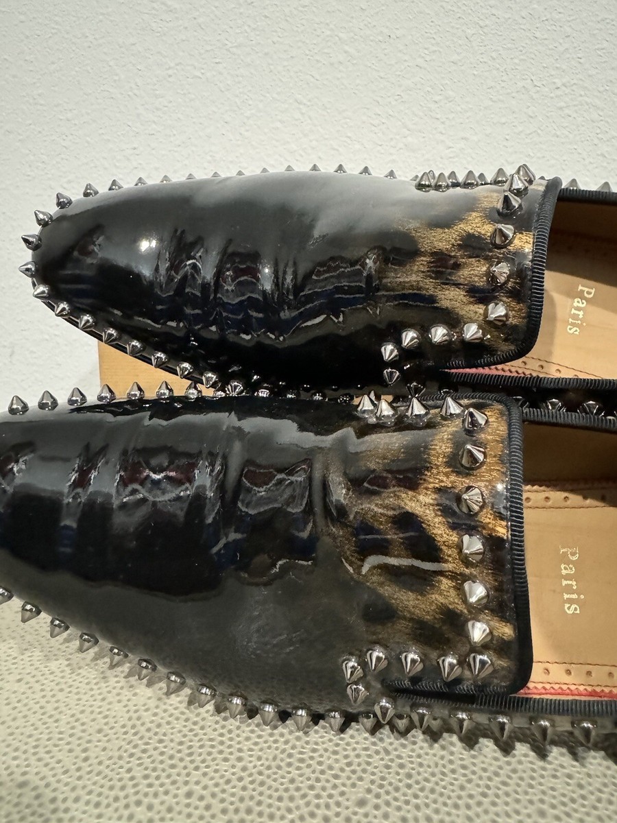 CHRISTIAN LOUBOUTIN Dandelion Spike Loafers Leopard Bronze Degrade Sz 43.5 $1395 CHRISTIAN LOUBOUTIN Dandelion Spike Loafers Leopard Bronze  main image 4