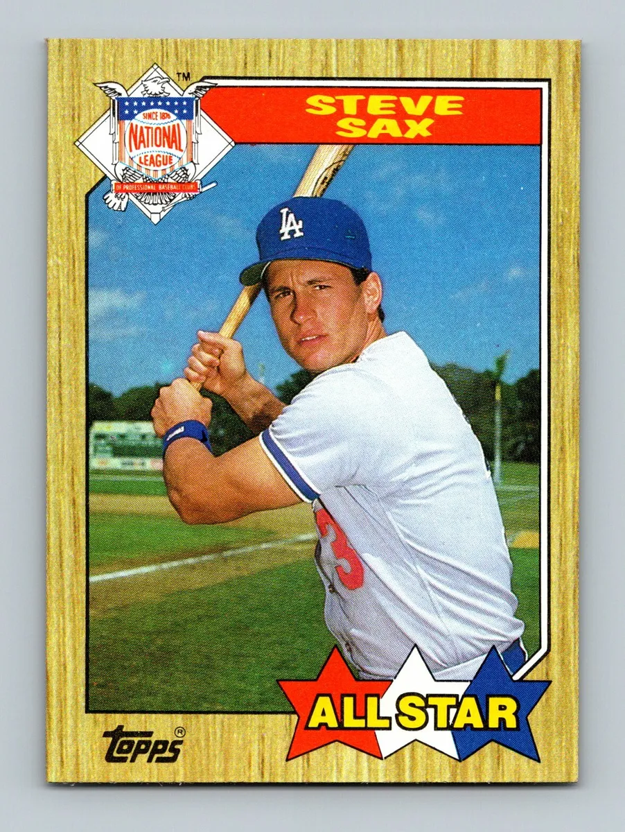 1987 Topps Baseball Card #596 Steve Sax Dodgers All Star 2nd Base