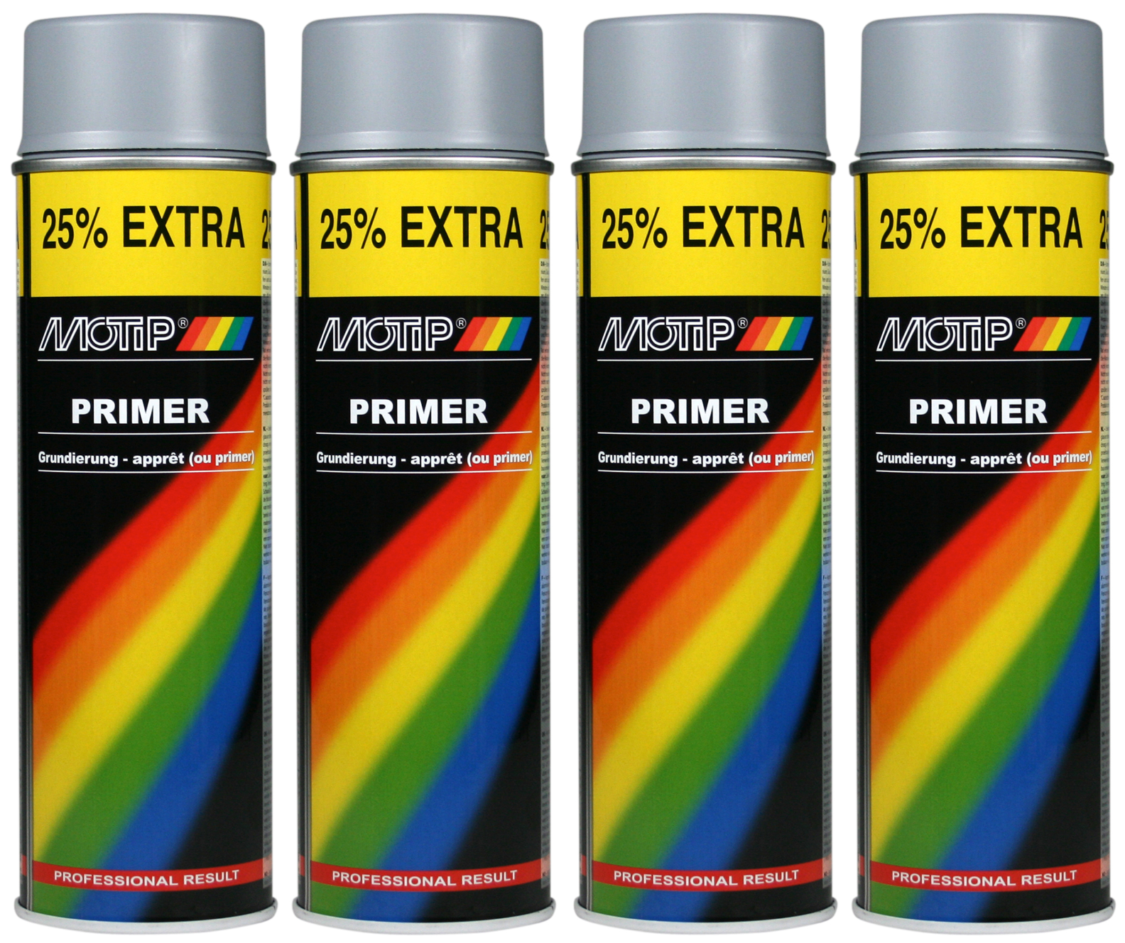 Motip Acrylic Grey Primer Aerosol Can Car Spray Paint Metal Glass Wood