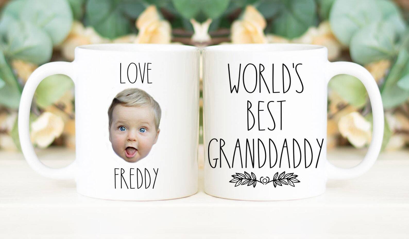 World's Best Granddaddy Coffee Mug Father's Day Gift Personalized With Photo Of