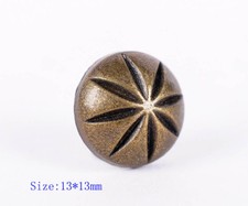 30pc 13MM COPPER DIY LEATHER CRAFT FLORAL ENGRAVED BELT CONCHOS RIVET STUD DECOR